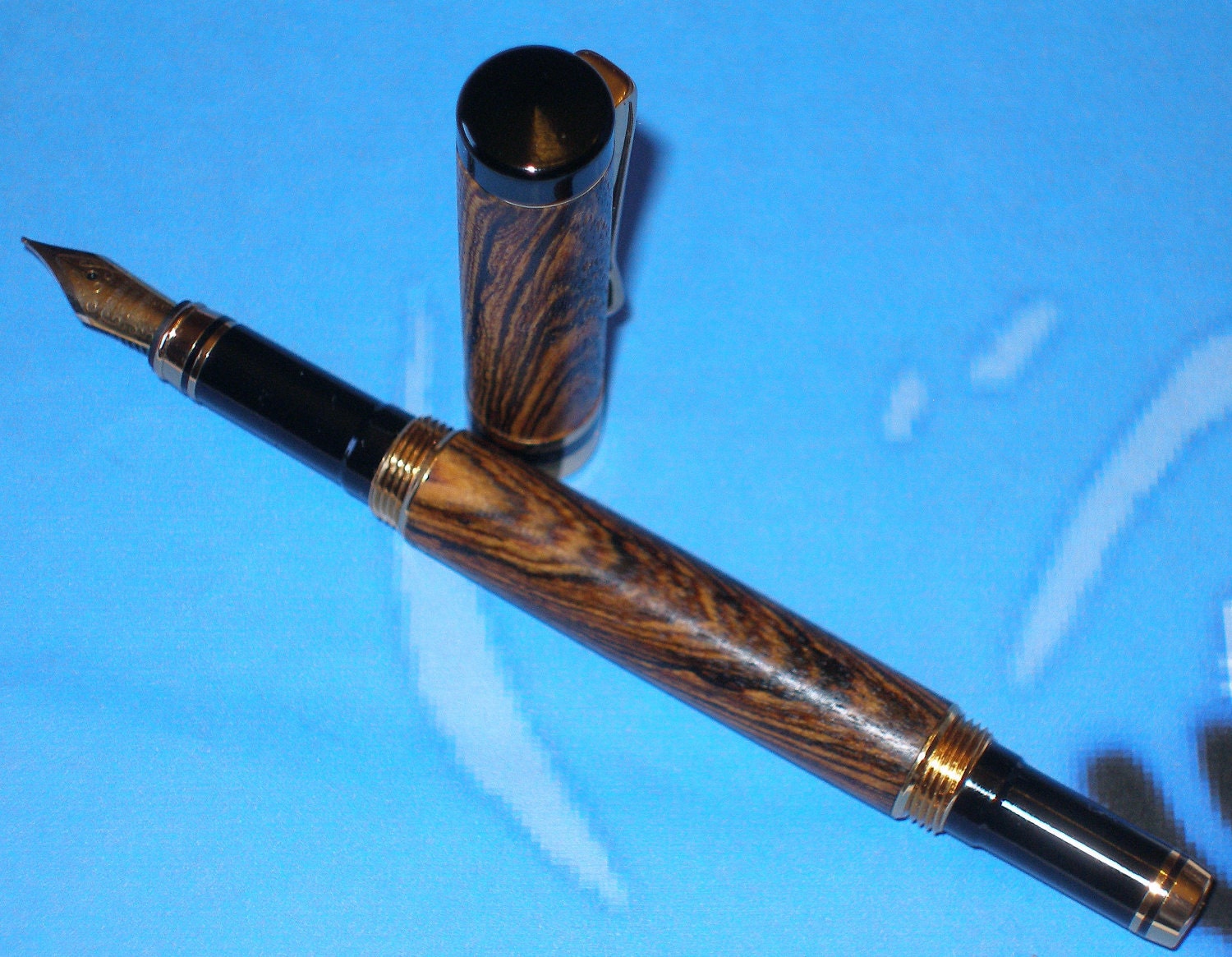Classic Fountain Pen made from Bocote Hardwood