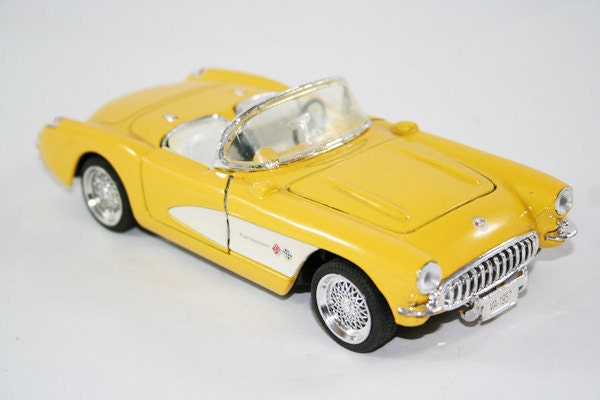 1957 Corvette Convertible Toy Car Yellow