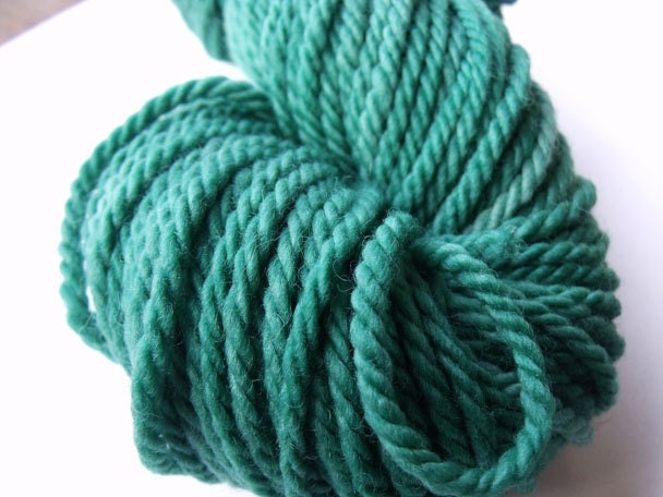 Bulky Merino Yarn Kettle dyed in Emerald Green