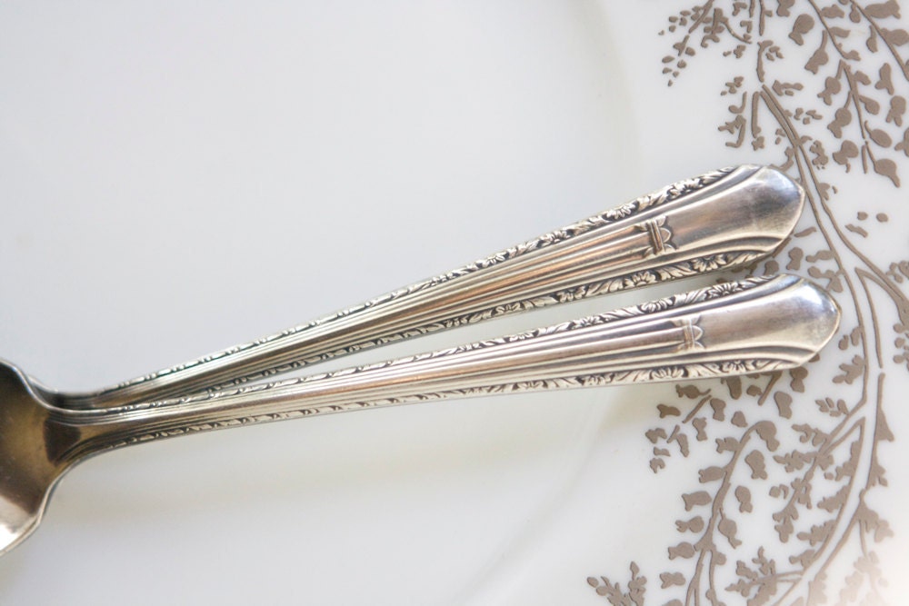 Silverware: Sugar Spoon and Butter Knife, Regent Pattern, from 1939