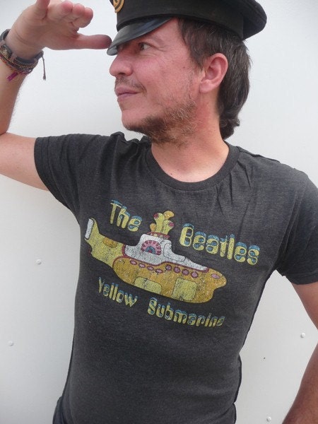 The BEATLES yellowsubmarine Rock Pop  Men vintage T-Shirt Size M/L/XL