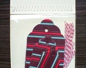 Striped gift tag