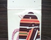 Striped gift tag