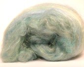 Super Sparkle Sock Batts EARLY MORNING RAIN 4.8 oz  Two Batts Green Yellow Chartreuse Local Merino, Milk Fiber, Firestar, Nylon, Angelina