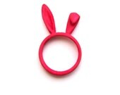 Red Bunny Ears Ring, Bunny ring, Cute animal ring, animal jewellery, Valentines gift, animal lovers, for the playful sweet friend, whimsica