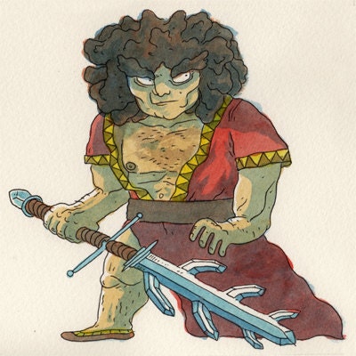 Demon Sword- original NES illustration