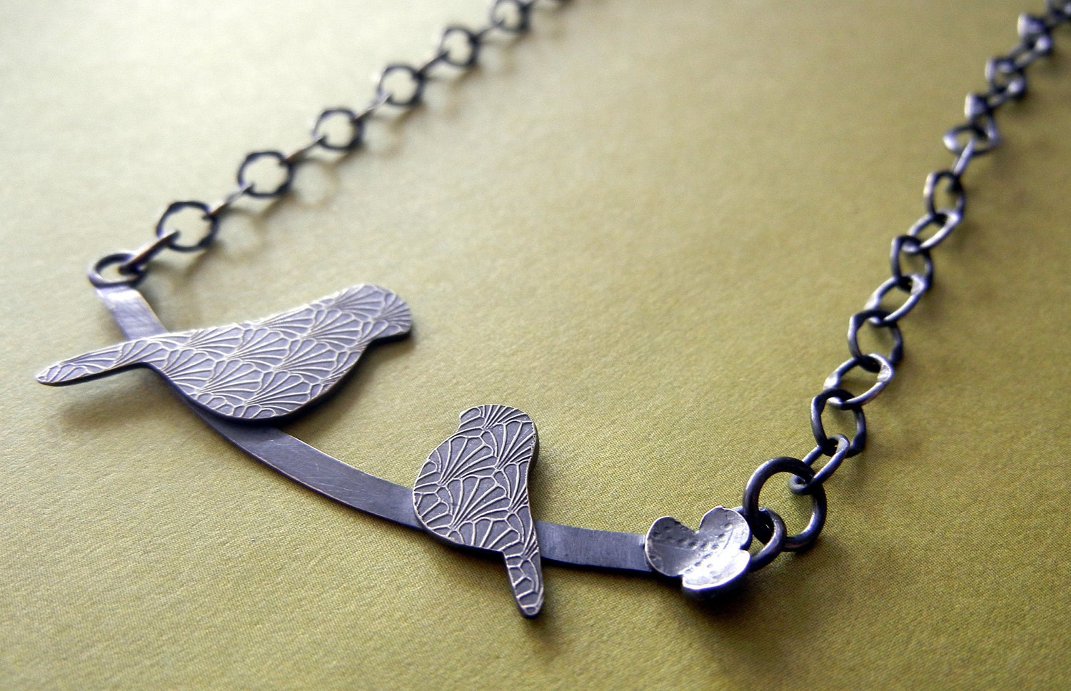 Mother bird necklace
