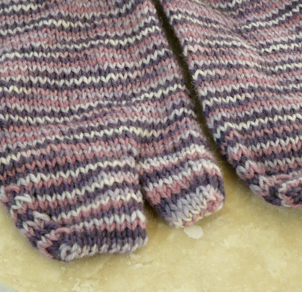 Purple Stripe Tabi Socks - Large