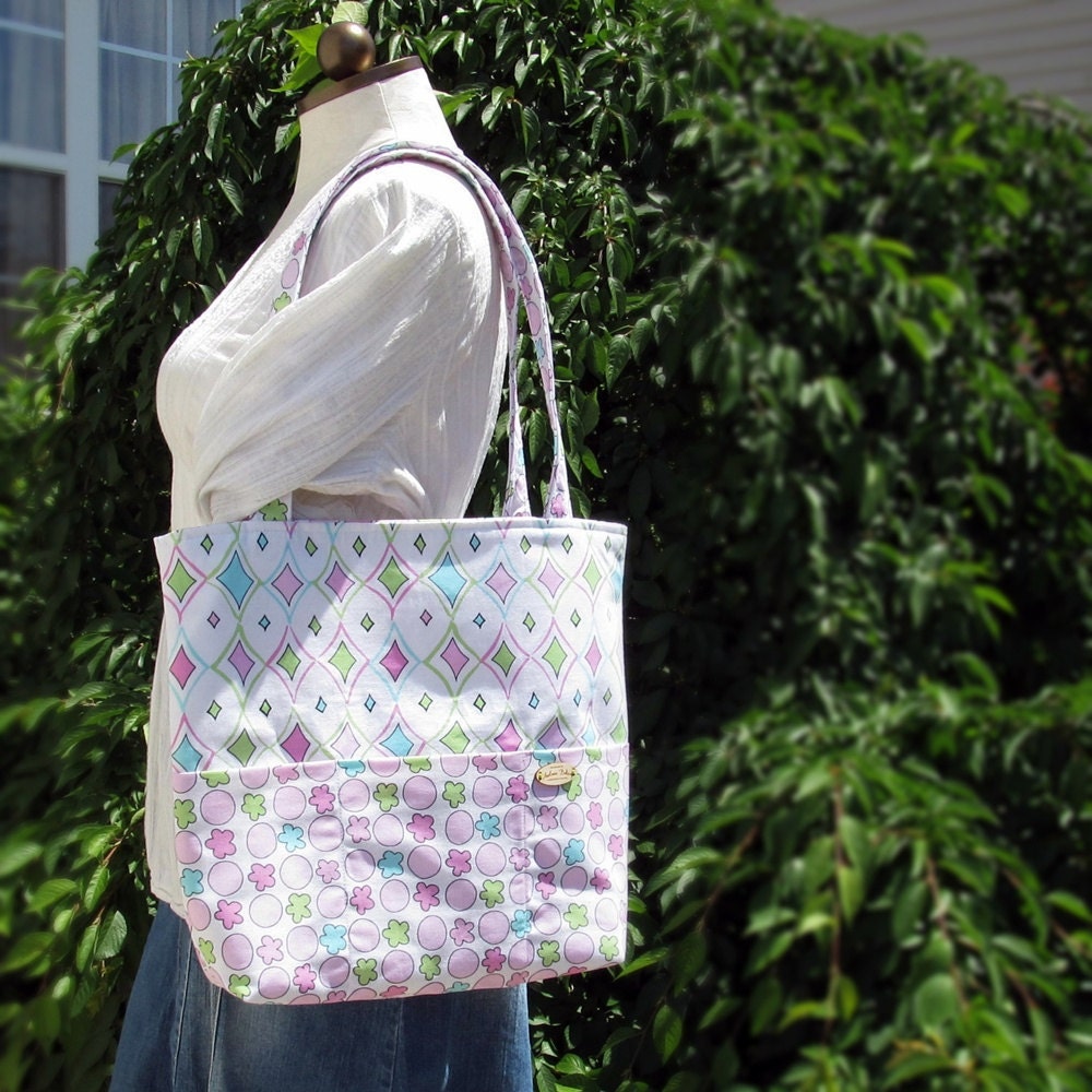 Diaper or Beach Tote, Cecylia A  Fabric Tote