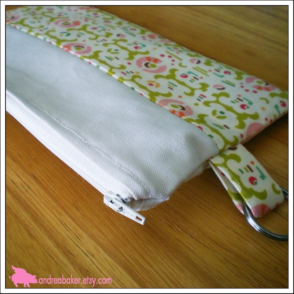 Ready To Ship, Maggie A Fabric Zipper Clutch, Pouch, Purse