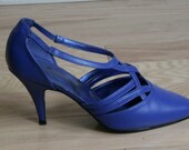 Vintage Blue Rush Hour Express 5 1/2 B Heels