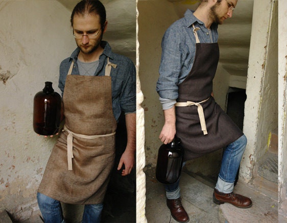 Unisex Full Reversible Linen Apron
