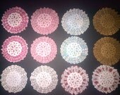 Assorted Handmade Rosette Embellishments for your projects - 12 in all - Free Shipping-Free Gift with your order too