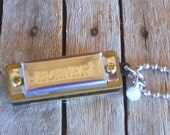 Harmonica necklace,  Musical Instrument, Music to Wear,  Musical Jewelry ON SALE