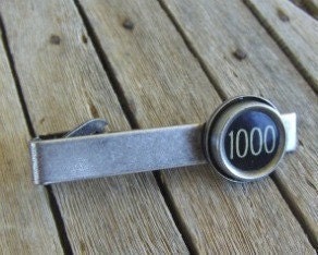 Tie Clip, Custom Made for you with the Vintage Typewriter Key of your choice