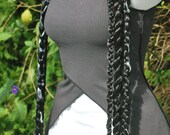 Diva Dreads XL Braided Falls in Black with Crystals