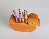 Wooden duck crayon/pencil/pen holder