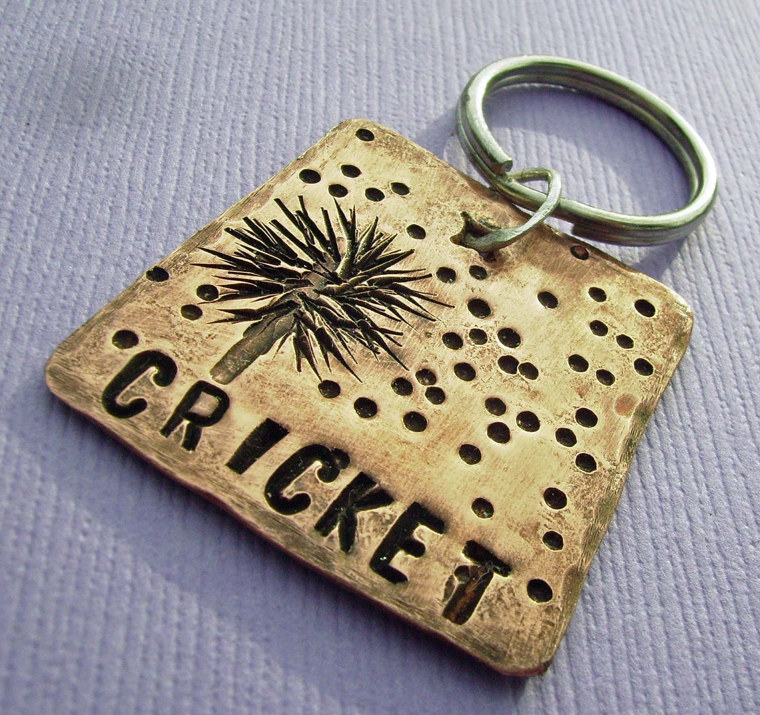 Puppy Kisses and Wishes - hand stamped antiqued copper pet id tag - custom personalized for your furry friend - cat or dog
