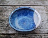 little blue and white trinket dish or food prep bowl
