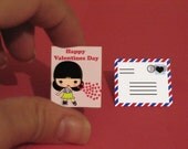 Cute Tiny Valentine's Day Printable Cards Envelopes and Hershey's Chocolate Circles - PDF DIY - FREE through facebook.