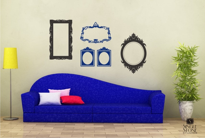 Frames Wall Decal Baroque Collection (Small Set) - Vinyl Wall Stickers Art Graphics