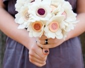 The Little Heather Wedding Bouquet - Felt Flower - Custom - Made to order