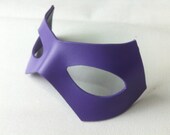 THE RIDDLER Purple Leather Mask Enigma Batman Joker Dark Knight Cosplay Comic Hero
