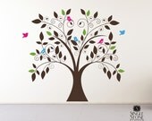 Tree Wall Decal Whimsical - Nursery Vinyl Wall Stickers Art
