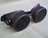 STEAMPUNK AVIATOR GOGGLES - Airship Captain Victorian Apocalyptic Mad Scientist Occular Tool