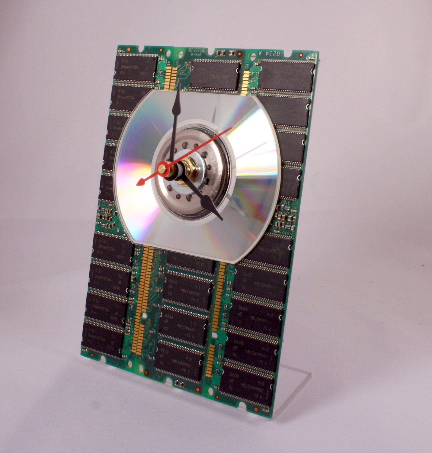Computer Circuit Board Memory Desk Clock