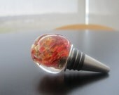 Red and Gold Glass Wine Bottle Stopper - nautical2004