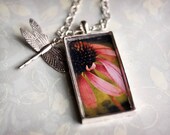 20% OFF Sale Long Photo Jewelry Necklace - Separation in Color - original fine art photography valentines day snow queen annes lace