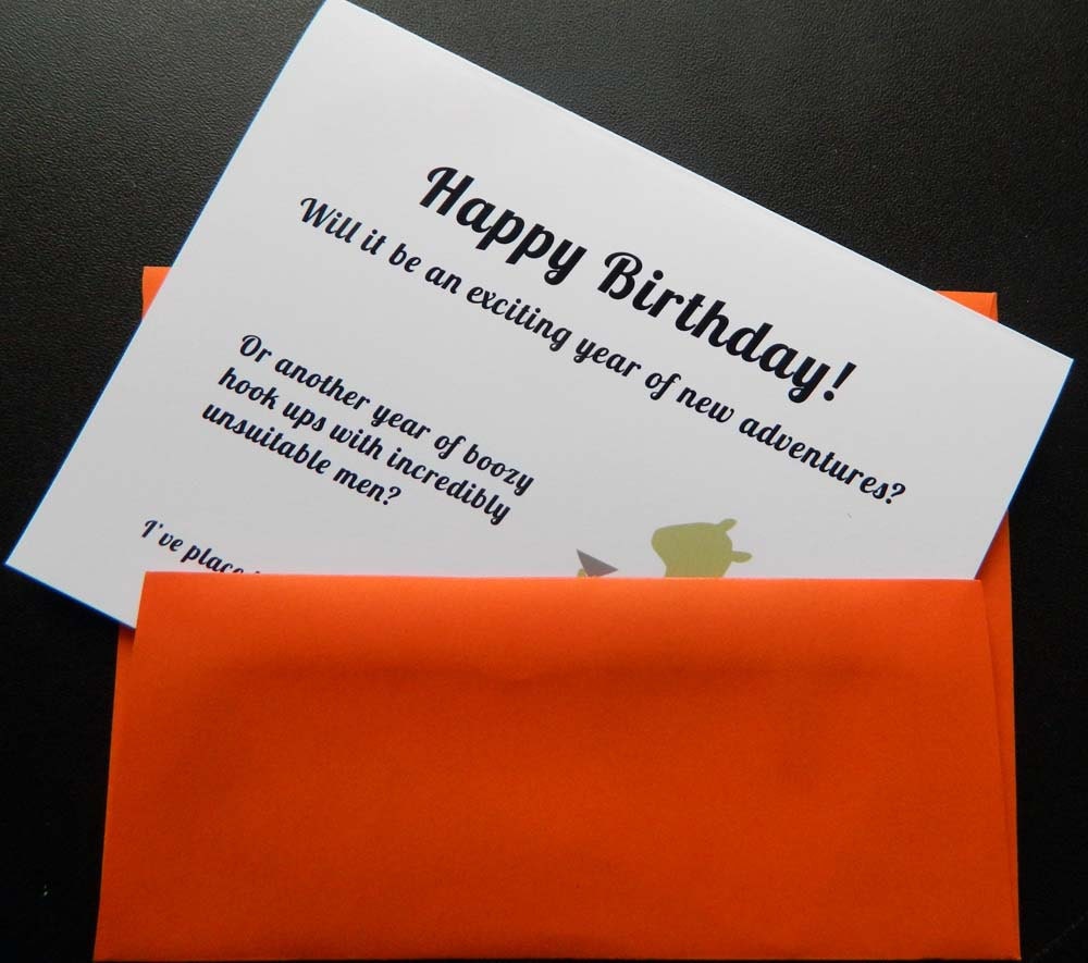 Funny birthday card squirrel - for friend (WG 187)