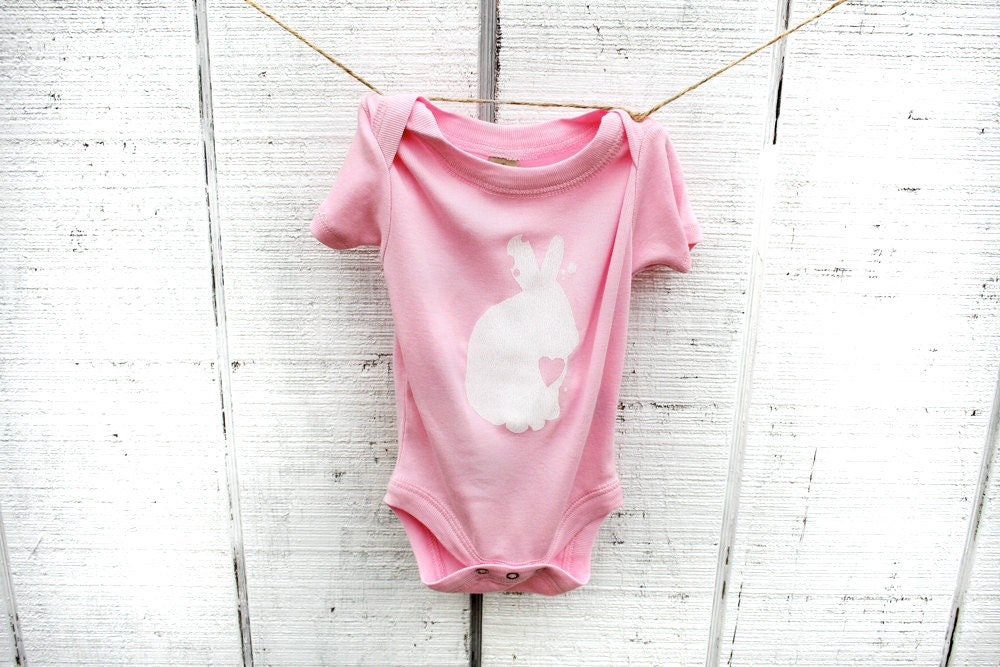 RABBIT ONESIE - Pink - Alternative Apparel - In 0m, 3m, 6m, 12m - Children - Baby