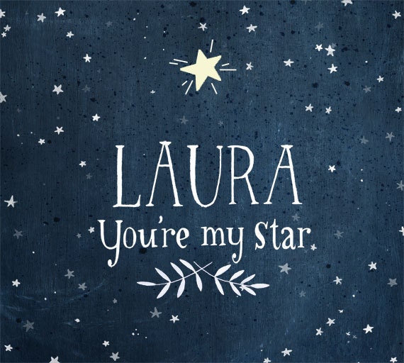 You're My STAR - Glow in the dark - Personalized print - 13x19 poster