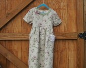 Upcycled girls vintage prairie dress rose shabby chic dress size 6 or 6x Ready to ship