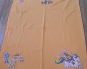 Rainbow Brite adult Throw blanket Made With Vintage Rainbow Brite Bed Sheets