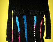 bLACK AND bRIGHT UPCYCLED tunic small medium