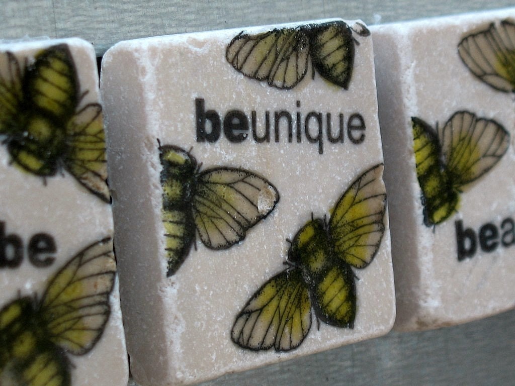 Just Be Bumblebee Tile Magnets, Set of 4