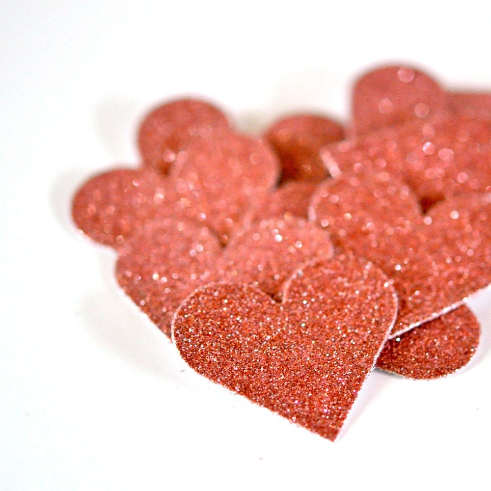 Sparkle Glitter Heart Adornments Pastel Pink