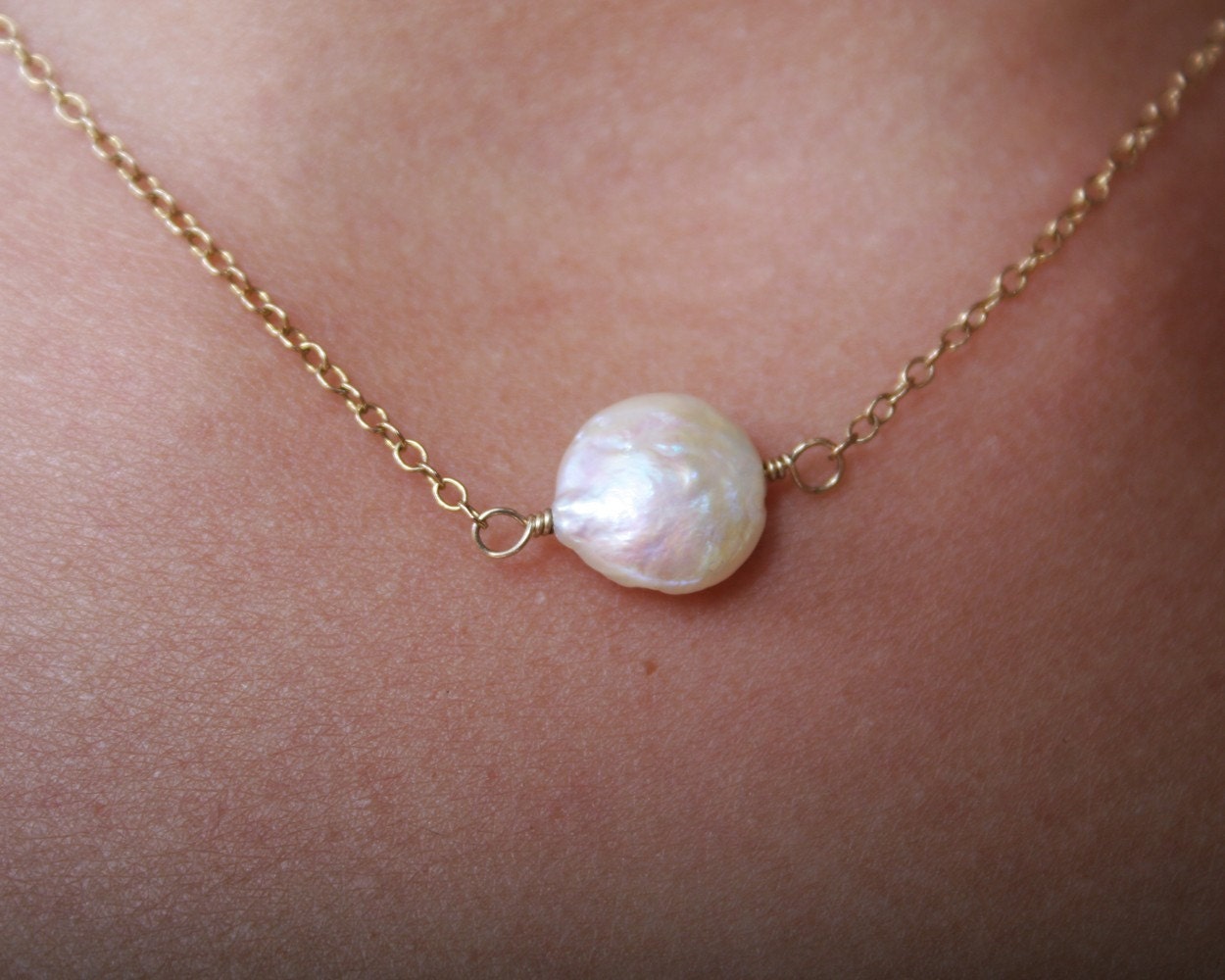 One Pretty Pearl Necklace, pearl jewelry, bridesmaid gift, every day jewelry