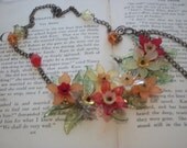 Wonderful daffodil necklace just in time for spring   NKL-0014