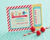 CLASSIC CIRCUS Birthday Party Invitation - Printable Circus Carnival Printable Invitation - Customized Printable Invitation