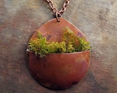 Living Jewelry Pendant Keepsake Copper Patina Planter Necklace - Copperhead