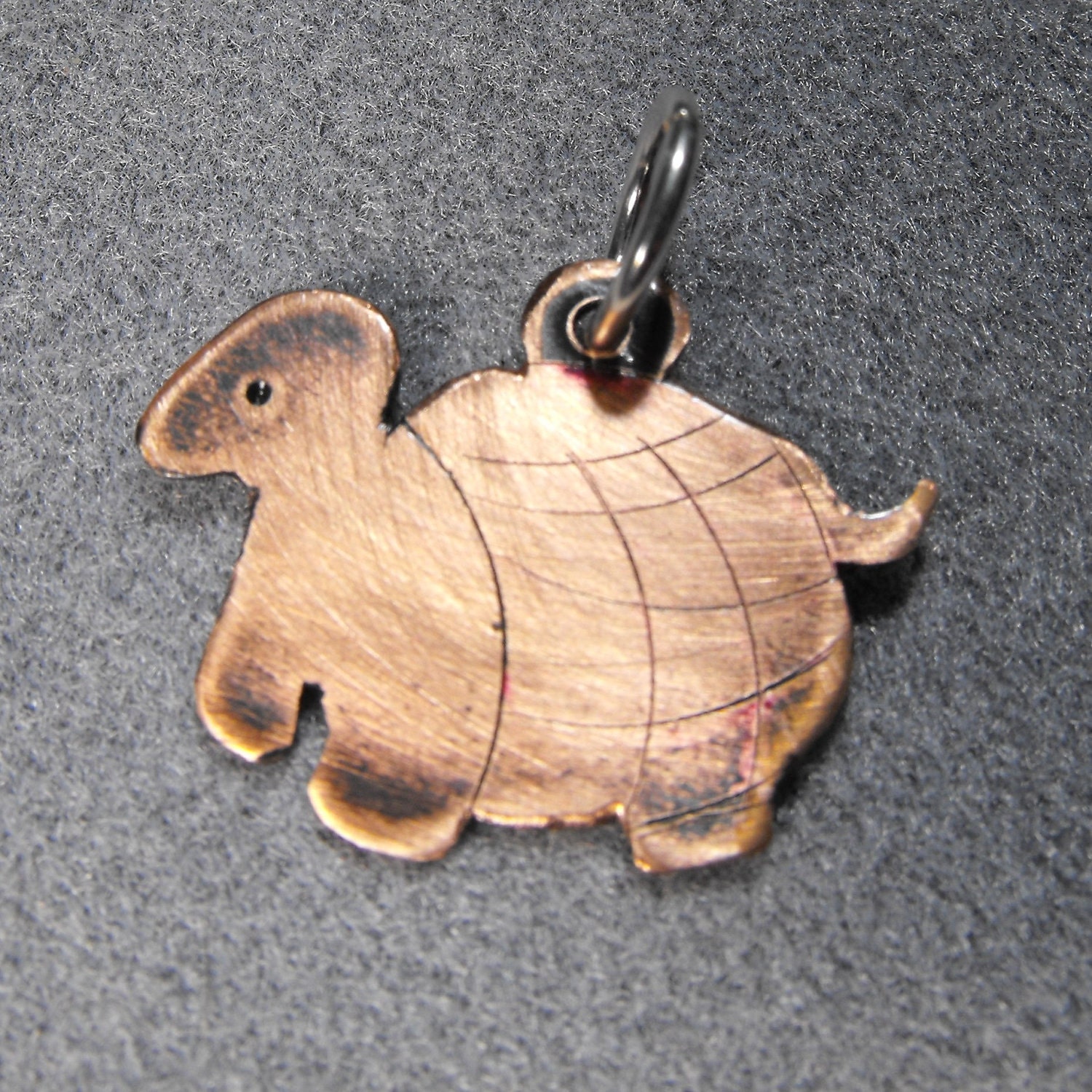 turtle power,  copper pendant