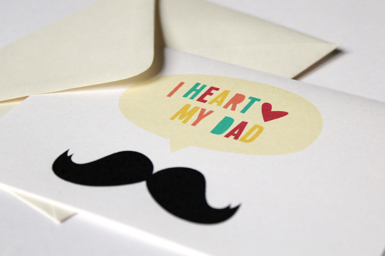 Dad Birthday Card. Father's Day Card- I heart my Dad.