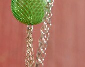 Spring Green Lightweight Glass Globe Earrings