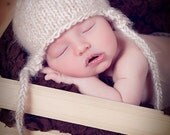 Knitting PATTERN Earflap Baby Hat PDF 144 - Newborn to 12 Months - Permission To Sell Finished Items - Photo Prop