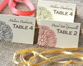 Wedding Escort, Name, Place Cards with Floral Design: customize the colors and words