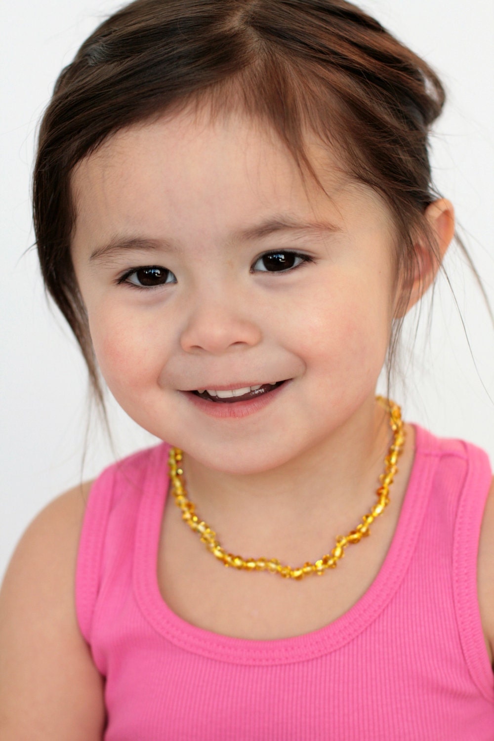 Lemon baroque beads Baltic Amber teething necklace for your baby handmade knotted BS10